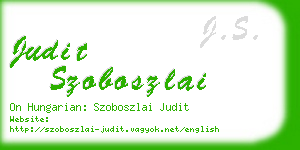 judit szoboszlai business card